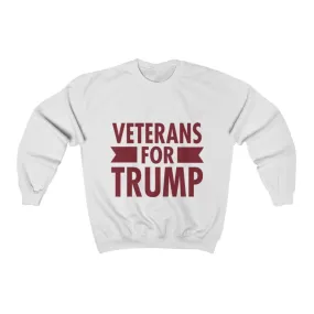 Veterans for Trump Crewneck Pullover Sweatshirt  8 oz.