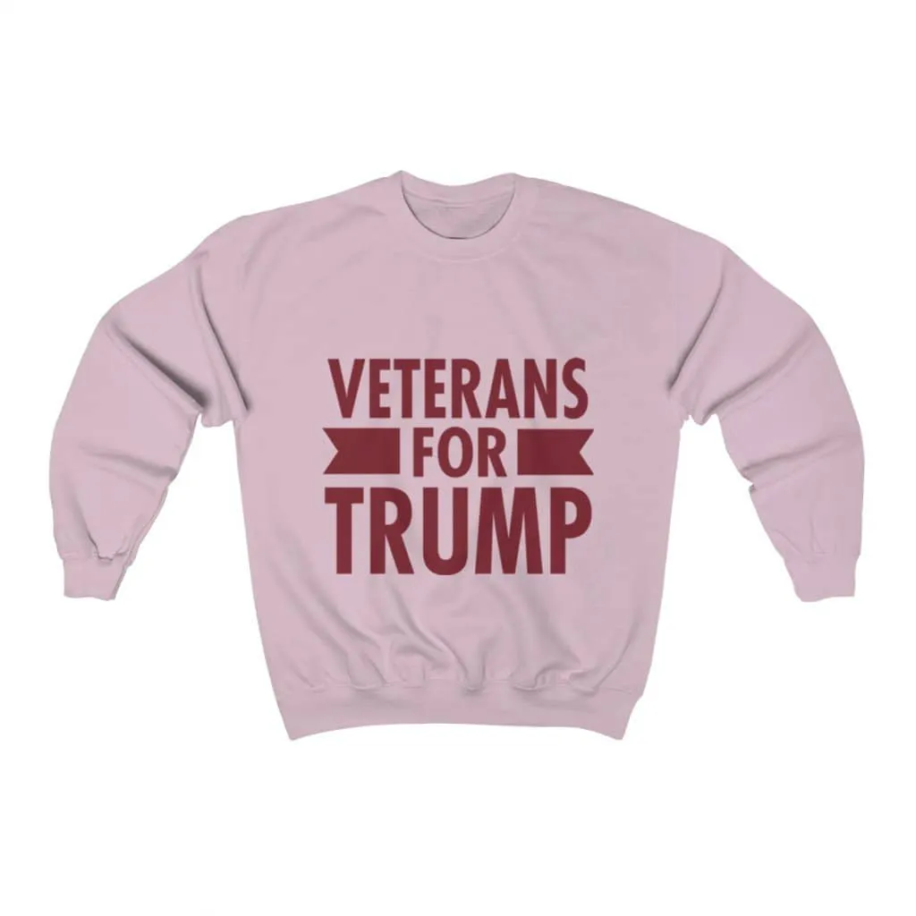 Veterans for Trump Crewneck Pullover Sweatshirt  8 oz.