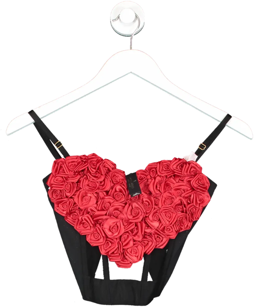 Victorias Secret Black Archive Heart Corset UK XS