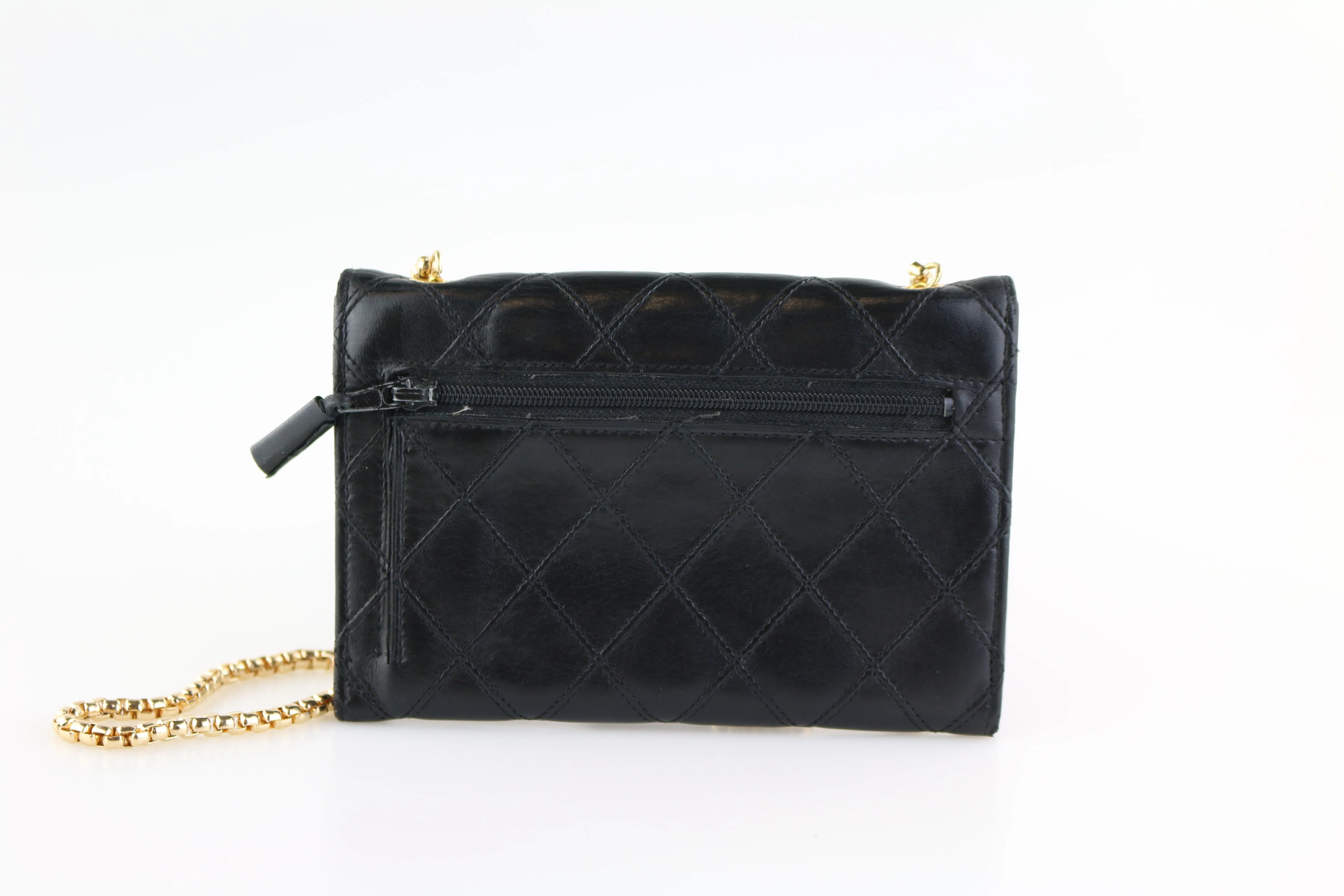 Vintage Black Lambskin WOC