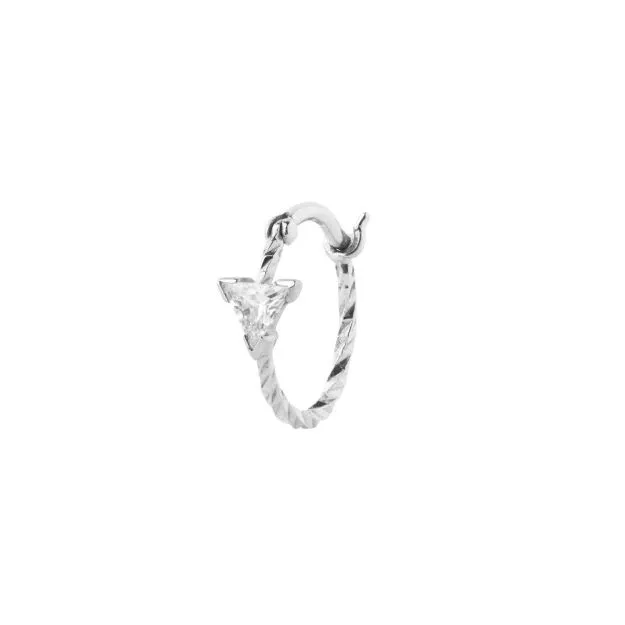 Viper Earring, 14k White Gold