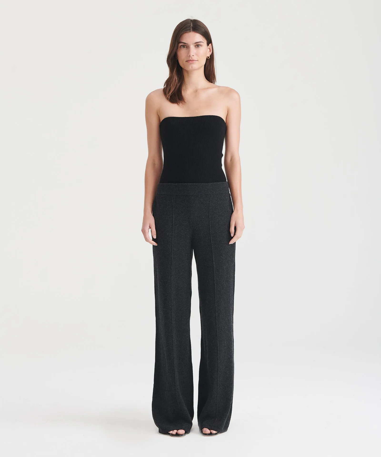 Washable Cashmere Wide Leg Pant