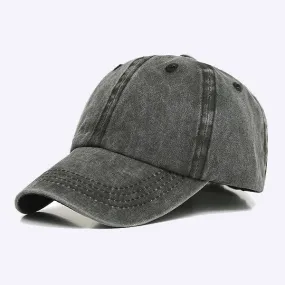 Washed Distressed Soft Top Baseball Cap 18178442C