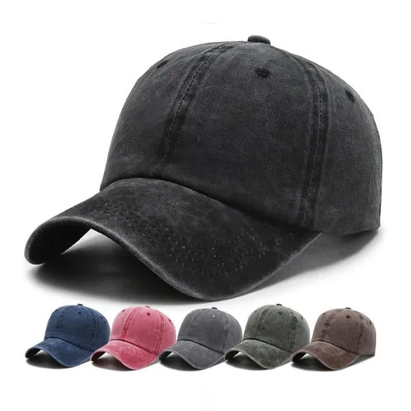 Washed Distressed Soft Top Baseball Cap 18178442C