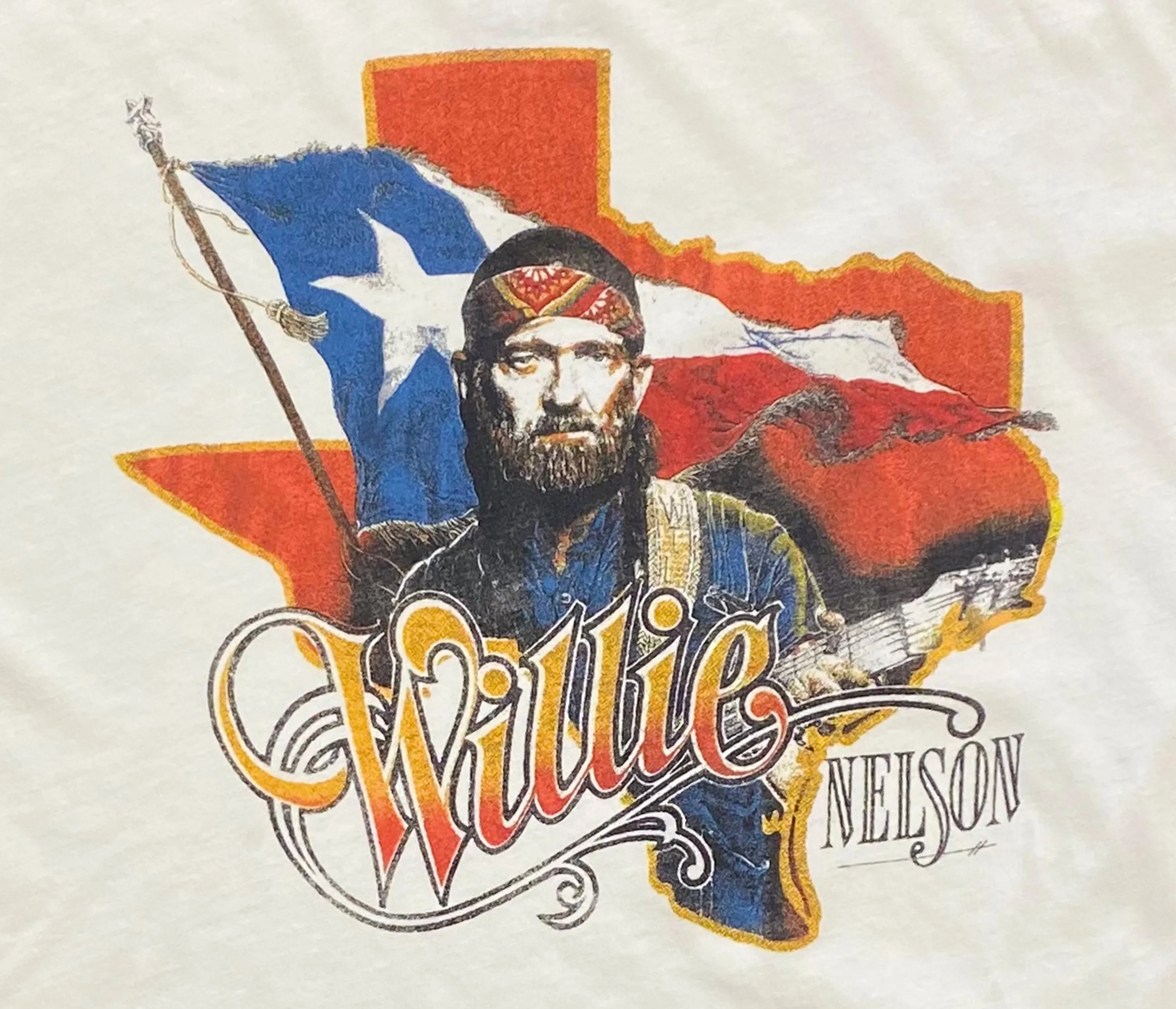 Willie Nelson Texas Cut off crop Tee