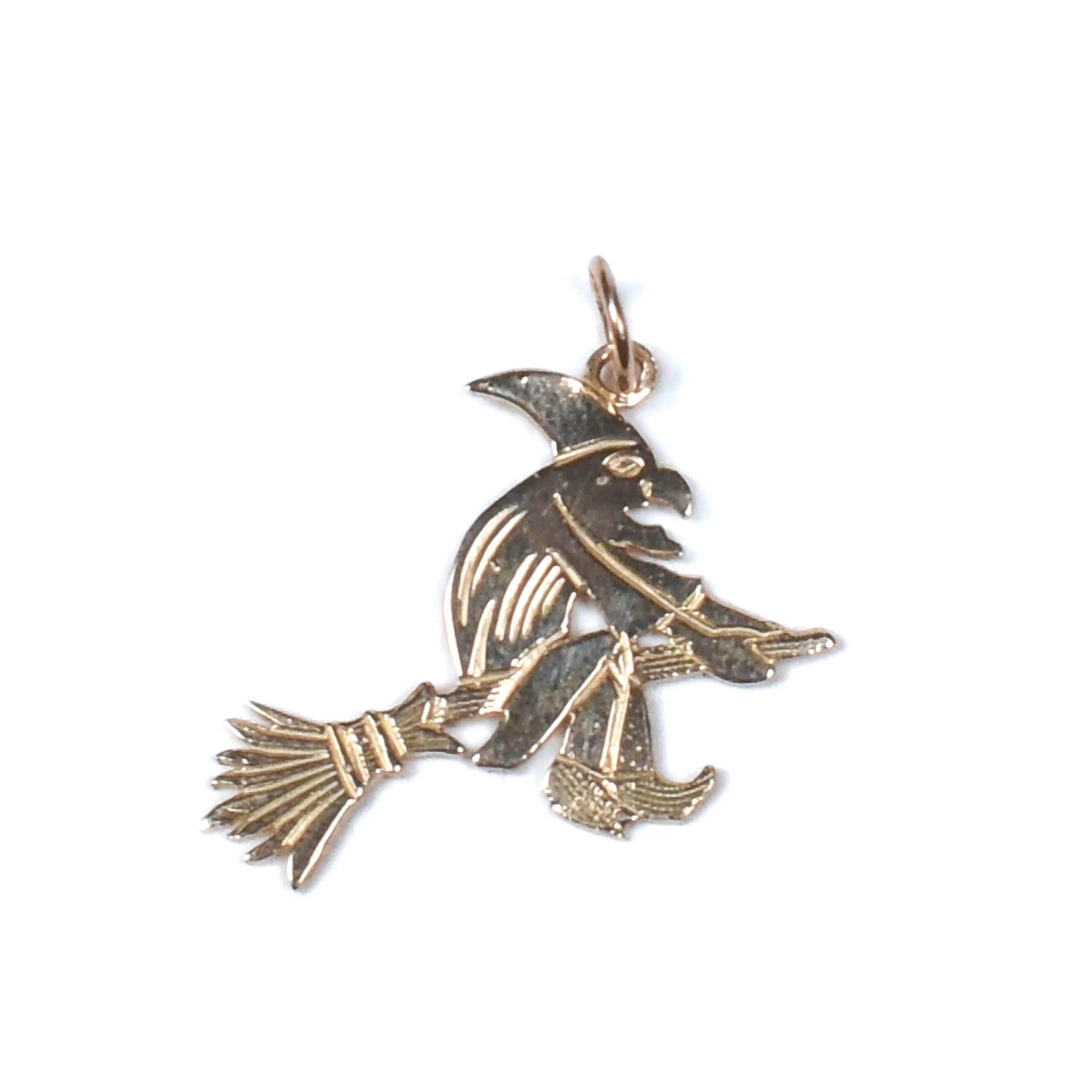 Witchy Witch Charm •   14k yellow gold