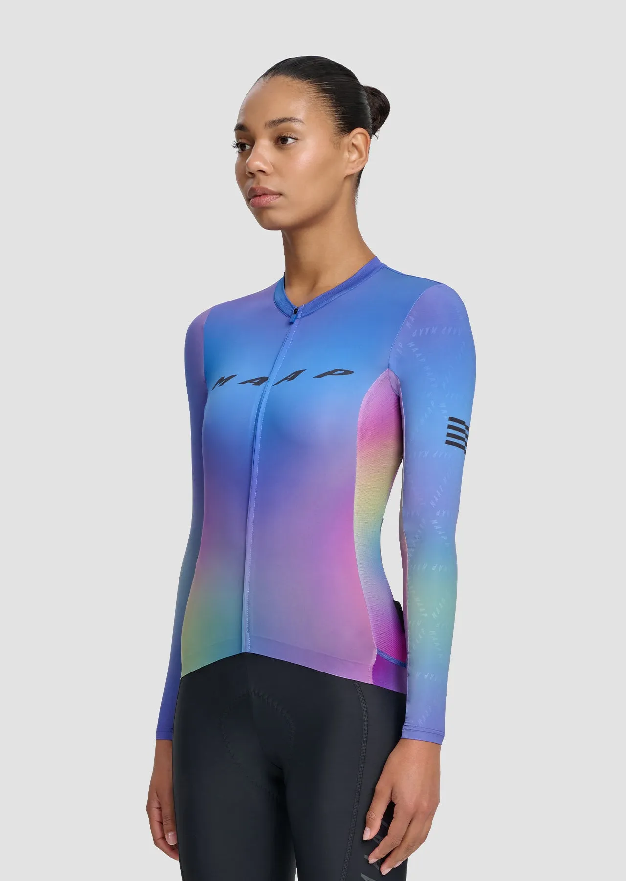 Women's Blurred Out Pro Hex LS Jersey 2.0