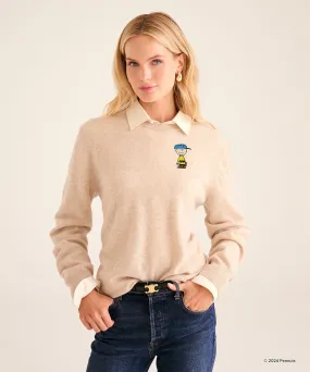 Women's Charlie Brown Baseball Cashmere Sweater