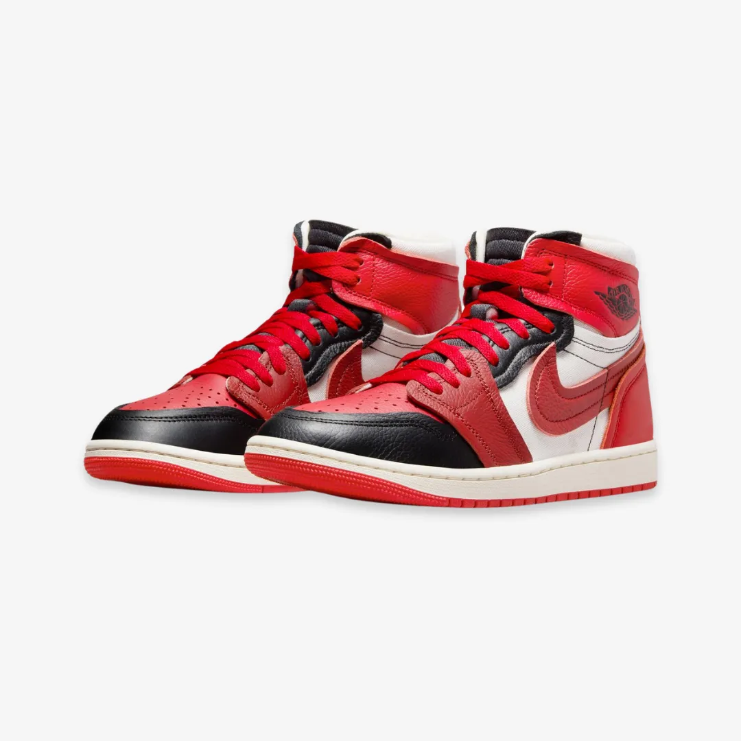 womens jordan 1 mm high (sport red/black)