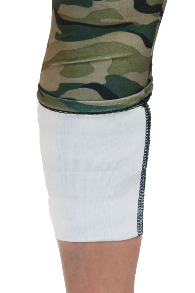 Women's Regular Brushed Camo Green Printed Leggings