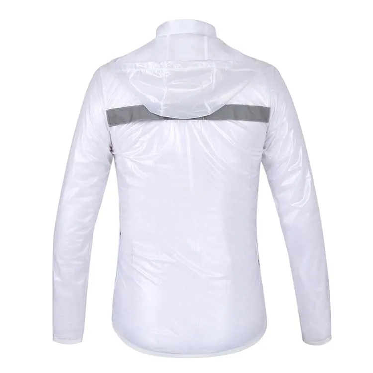 WOSAWE Waterproof Windproof White Cycling Raincoat