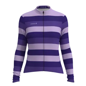 W's Pro AIR  Long Sleeve Jersey - Purple Stripes