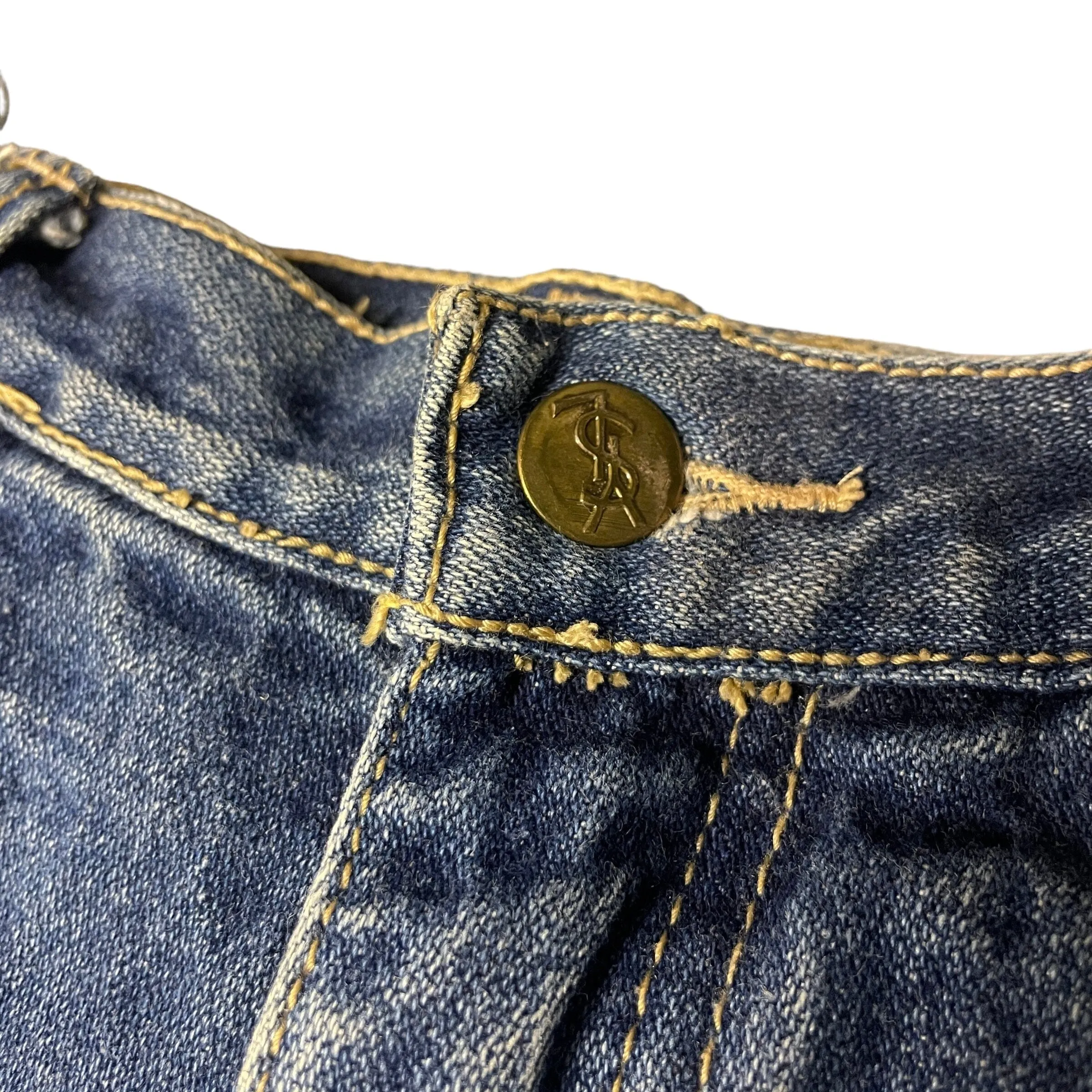 Yves Saint Laurent Vintage Denim Logo Jeans Size 26"